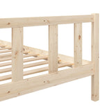 3101148 Bed Frame without Mattress Solid Wood 120x200 cm