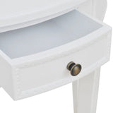 Console Table with Drawer Half-round White 241530