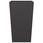 ZNTS Garden Planter Black 45x45x75 cm Steel 851094