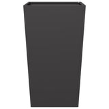 ZNTS Garden Planter Black 45x45x75 cm Steel 851094