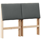 Upholstered Headboard Dark Grey 120 cm Solid Pine Wood 879295