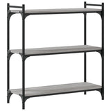 Bookcase 3-Tier Grey Sonoma 80x30x86 cm Engineered Wood 837670