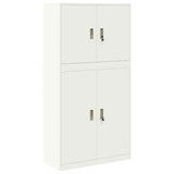 Storage Cabinet 2 pcs White 90 x 40 x 175 cm Steel Lockable 3438722