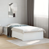 Bed Frame with Drawers without Mattress White 75x190 cm Small Single 3280440