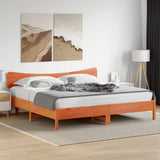 Headboard Wax Brown 200 cm Solid Wood Pine 844764
