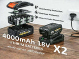 Leaf Blower Cordless with 2 x 4000mAh Batteries & Charger, 36V Lightweight Garden Blower with 1000W T3398P551730