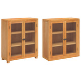 Storage Furniture Set with Shelf 2 pcs Natural 80 x35 x 185 cm 3328625
