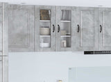 Wall Glass Cabinet PORTO Concrete Grey 60 x 31 x 80 cm 885438