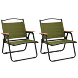 Camping Chair Set of 2 Green 319483