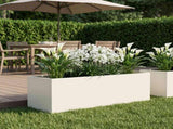Garden Planter White 80 x 30 x 30 cm Cold-rolled Steel 8005206
