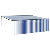 Retractable Awning Manual Blue and anthracite 400 x 300 cm 3330488
