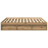 Bed Frame without Mattress Artisan Oak 200x200cm Engineered Wood 3328870
