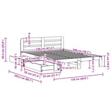 Bed Frame without Mattress 120x200 cm Solid Wood Pine 3309842