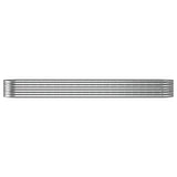 Garden Raised Bed Galvanised Steel 368x80x36 cm Silver 318932
