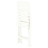 Garden Chair Set of 2 White Plastic Standard Foldable 48786