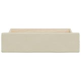 ZNTS Bed Drawers 2 pcs Cream Engineered Wood and Faux Leather 833924