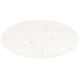 Table Top White 80x40x2,5 cm Solid Wood Pine Oval 824321