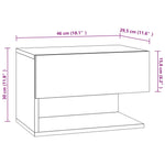 ZNTS Wall-mounted Bedside Cabinets 2 pcs Black 810956
