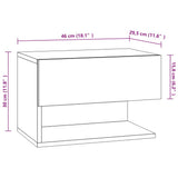 810954 Wall-mounted Bedside Cabinets 2 pcs White