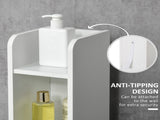 Modern Bathroom Storage Cabinet, Freestanding Tall Bathroom Cabinet with Open Shelves and 3 T3398P343560