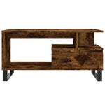 ZNTS Coffee Table Smoked Oak 90x49x45 cm Engineered Wood 831033