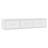 ZNTS Wall-mounted Drawer Shelf White 88x26x18.5 cm Engineered Wood 800594