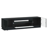 LED TV Cabinet Black Engineered Wood 897346