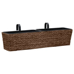 ZNTS Garden Planters 2 pcs Water Hyacinth Brown 45581