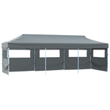 Folding Pop-up Party Tent with 5 Sidewalls 870x291x315 cm Anthracite 44981
