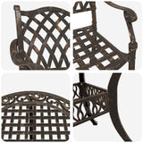 Garden Dining Set 7 pcs Bronze Aluminium 3334696