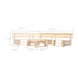 Garden Lounge Set Natural wood Impregnated pinewood Large Modular 277486