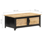 ZNTS Coffee Table 90x50x35 cm Solid Mango Wood 289103