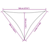 Sun Shade Sail Black 7x5x5 m 100% Polyester Oxford 4001157