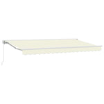 Retractable Awning Manual Cream 400x200 cm Fabric 3329769