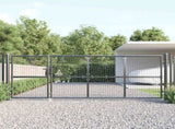 Mesh Garden Gate Anthracite 350x125 cm Galvanised Steel 154543