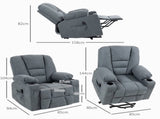 Oversized Riser and Recliner Chairs for the Elderly, Fabric Upholstered Lift Chair for Living Room T3398P378878