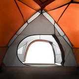 Camping Tent Dome 4-Person Orange Waterproof 94351