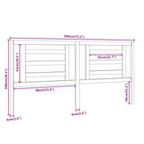 Bed Headboard White Solid Pine Wood Standard Decorative Inlays 818836