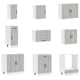 14 Piece Kitchen Cabinet Set Kalmar Grey Sonoma Engineered Wood 3314977
