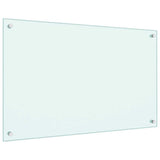 Kitchen Backsplashes 2 pcs White 80x50 cm Tempered Glass 3315787