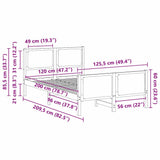 Bed Frame with Headboard Dark Grey 120 x 200 cm Fabric 878330
