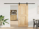 Sliding Door NARVIK Natural and Black 70 x 210 cm 3445305