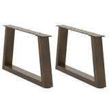 Coffee Table Legs V-Shape 2 pcs Natural Steel 50x cm Steel 4012531