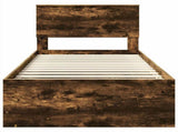 Bed Frame with Headboard Smoked Oak 90 x 190 cm Engineered wood 3407926
