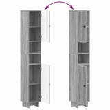 2 Piece Bathroom Cabinet Set EDE Grey Sonoma Engineered Wood 3417501