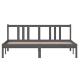 Bed Frame without Mattress Grey Solid Wood 160x200 cm 814896