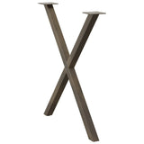 Dining Table Legs X-Shaped 2 pcs Natural Steel 70x cm Steel 4012919