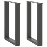 Dining Table Legs U-Shaped 2 pcs Anthracite 50x cm Steel 4013178