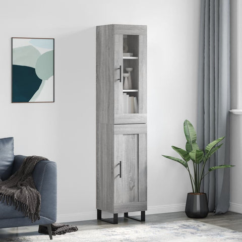 Highboard Grey Sonoma 34.5x34x180 cm Engineered Wood 3199519