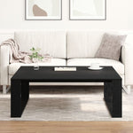 ZNTS Black Oak Coffee Table - 100x100x35 cm Made from Engineered Wood 862073